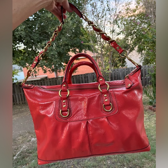 Ltd Ed Large Coach Sabrina Satchel in Coral - Picture 3 of 16